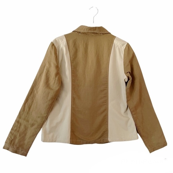 Sundance  Linen Blend Color Block Single Button Blazer Jacket Size Medium - Picture 7 of 13